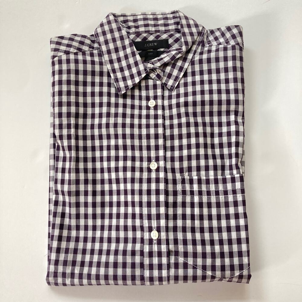J.Crew Purple Gingham Boy Shirt Size 00